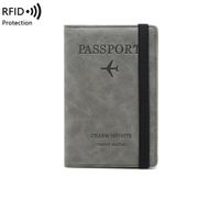 Unisex Letter Solid Color Airplane Pu Leather String Card Holders sku image 1