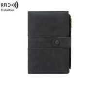 Unisex Solid Color Pu Leather Zipper Buckle Card Holders sku image 2