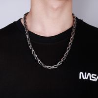 1 Piece Simple Style Geometric Stainless Steel Men's Necklace main image 1