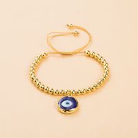 Classic Style Devil's Eye Copper 14k Gold Plated Bracelets In Bulk sku image 7