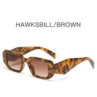 Retro Gradient Color Leopard Pc Square Full Frame Women's Sunglasses sku image 7