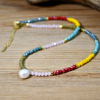 Sweet Geometric Artificial Crystal Pearl Women's Necklace main image 4
