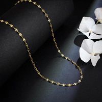 Fashion Solid Color Stainless Steel Chain Titanium Steel Necklace 1 Piece sku image 5