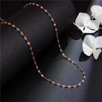 Fashion Solid Color Stainless Steel Chain Titanium Steel Necklace 1 Piece sku image 6