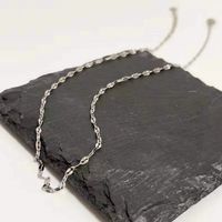 Fashion Solid Color Stainless Steel Chain Titanium Steel Necklace 1 Piece sku image 2