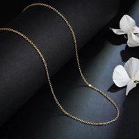 Fashion Solid Color Stainless Steel Chain Titanium Steel Necklace 1 Piece sku image 3