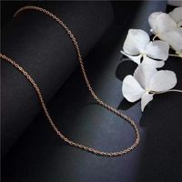 Fashion Solid Color Stainless Steel Chain Titanium Steel Necklace 1 Piece sku image 4