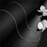 Fashion Solid Color Stainless Steel Chain Titanium Steel Necklace 1 Piece sku image 1