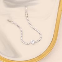 Fashion Heart Shape Copper Plating Inlay Zircon Bracelets 1 Piece sku image 7