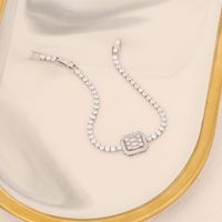 Fashion Heart Shape Copper Plating Inlay Zircon Bracelets 1 Piece sku image 14