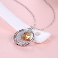 Simple Style Star Moon Sterling Silver Plating Zircon Pendant Necklace 1 Piece main image 1