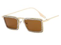 Streetwear Solid Color Ac Square Diamond Full Frame Women's Sunglasses sku image 3