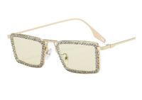 Streetwear Solid Color Ac Square Diamond Full Frame Women's Sunglasses sku image 5