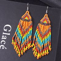 Ethnic Style Tassel Beaded Alloy Women's Drop Earrings 1 Pair main image 2