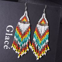 Ethnic Style Tassel Beaded Alloy Women's Drop Earrings 1 Pair sku image 4