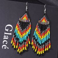 Ethnic Style Tassel Beaded Alloy Women's Drop Earrings 1 Pair sku image 7