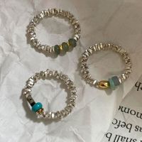 Mode Geometrisch Metall Perlen Perle Überzug Frau Offener Ring 1 Stück main image 1