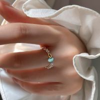 Mode Geometrisch Metall Perlen Perle Überzug Frau Offener Ring 1 Stück main image 2
