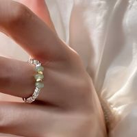 Mode Geometrisch Metall Perlen Perle Überzug Frau Offener Ring 1 Stück sku image 1