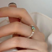 Mode Geometrisch Metall Perlen Perle Überzug Frau Offener Ring 1 Stück sku image 2