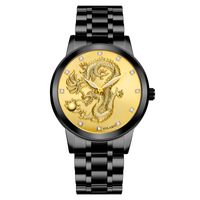 Fashion Dragon Single Folding Buckle Quartz Men's Watches sku image 6