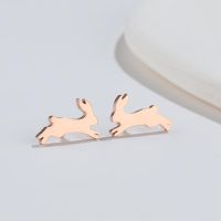 1 Pair Japanese Style Rabbit Animal Titanium Steel Plating Ear Studs sku image 26