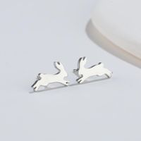 1 Pair Japanese Style Rabbit Animal Titanium Steel Plating Ear Studs sku image 5