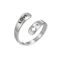 Fashion Letter Stainless Steel Rings 1 Piece sku image 3