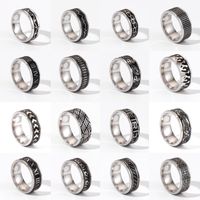 Fashion Flame Titanium Steel Plating Rings 1 Piece main image 1