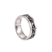 Fashion Flame Titanium Steel Plating Rings 1 Piece main image 4