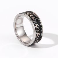 Fashion Flame Titanium Steel Plating Rings 1 Piece main image 3