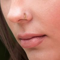 Simple Style Solid Color Stainless Steel Plating Nose Ring 1 Piece main image 2
