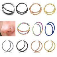 Simple Style Solid Color Stainless Steel Plating Nose Ring 1 Piece main image 1