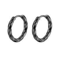 Fashion Round Stainless Steel Plating Hoop Earrings 1 Pair main image 3