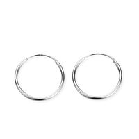 Simple Style Round Sterling Silver Plating Hoop Earrings 1 Pair main image 2