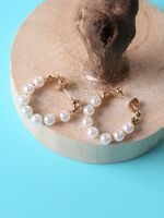 Mode Einfarbig Perle Perlen Ohrringe 1 Paar main image 5