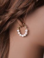 Mode Einfarbig Perle Perlen Ohrringe 1 Paar main image 2