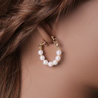 Mode Einfarbig Perle Perlen Ohrringe 1 Paar sku image 1