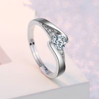 Simple Style Round Copper Inlay Zircon Open Ring 1 Piece sku image 6