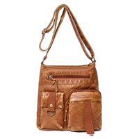 Women's Large Pu Leather Solid Color Fashion Square Zipper Crossbody Bag sku image 3