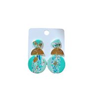 1 Pair Fashion Round Soft Clay Printing Women's Drop Earrings main image 4