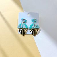 1 Pair Fashion Round Soft Clay Printing Women's Drop Earrings sku image 5