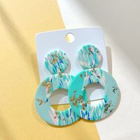 1 Pair Fashion Round Soft Clay Printing Women's Drop Earrings sku image 4