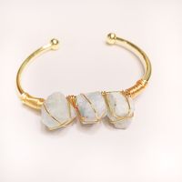 Simple Style Irregular Natural Stone Bangle 1 Piece sku image 1