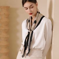 Women's Sweet Lattice Satin Silk Scarves main image 5