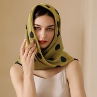 Women's Sweet Lattice Satin Silk Scarves main image 3