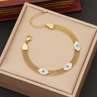 Fashion Devil's Eye Stainless Steel Plating Women's Bracelets Earrings Necklace main image 4