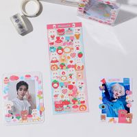 Cartoon Bear And Bunny Shaped Laser Goo Card Stickers Korean Style Girl Diy Journal Stickers Star Mini Truck Decorative Stickers sku image 1