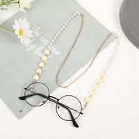Mode Herzform Künstliche Perle Harz Metall Frau Brillenkette main image 2
