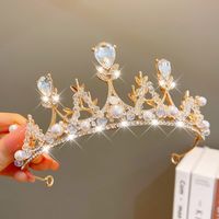 Cute Crown Artificial Crystal Inlay Artificial Gemstones Crown 1 Piece sku image 17
